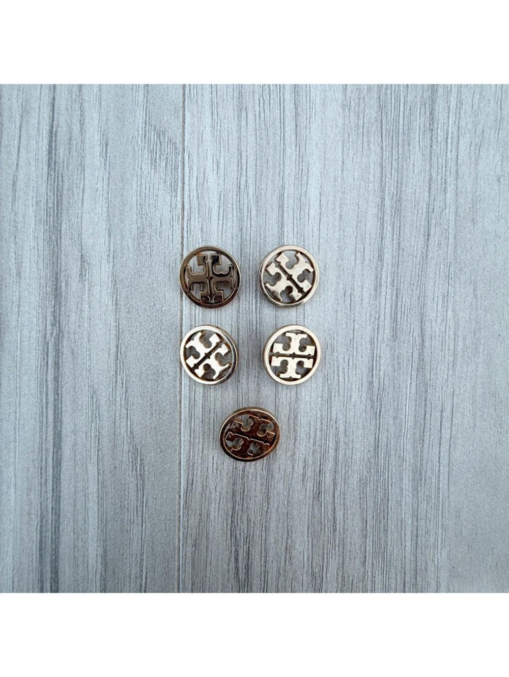 Tory Burch Gold Logo Button 5 piece Set